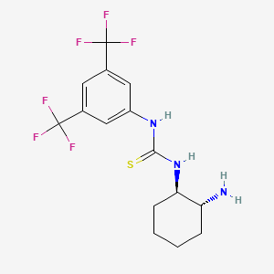 molecular formula C15H17F6N3S B6347252 N-[(1R,2R)-2-Aminocyclohexyl]-N'-[3,5-bis(trifluoromethyl)phenyl]thiourea CAS No. 860994-58-7