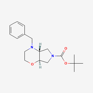 molecular formula C18H26N2O3 B6347323 Trans-Tert-Butyl 4-Benzylhexahydropyrrolo[3,4-B][1,4]Oxazine-6(2H)-Carboxylate CAS No. 138026-92-3