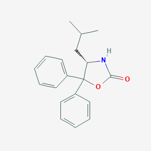 molecular formula C19H21NO2 B063478 (4S)-4-Isobutyl-5,5-diphenyl-2-oxazolidinone CAS No. 191090-34-3