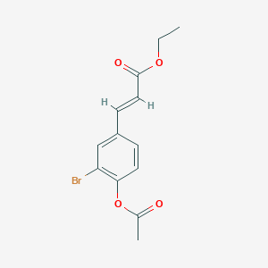 molecular formula C13H13BrO4 B6347983 ethyl (2E)-3-[4-(acetyloxy)-3-bromophenyl]prop-2-enoate CAS No. 1427690-50-3