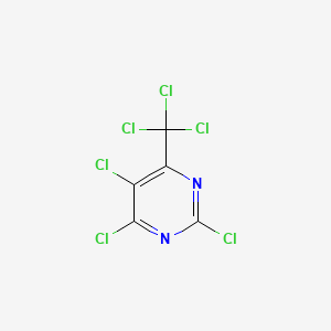 molecular formula C5Cl6N2 B6348028 2,4,5-Trichloro-6-(trichloromethyl)pyrimidine CAS No. 74039-25-1