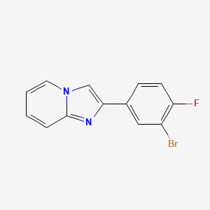 molecular formula C13H8BrFN2 B6348055 2-(3-Bromo-4-fluorophenyl)imidazo[1,2-a]pyridine CAS No. 475992-39-3