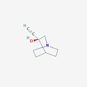 molecular formula C9H13NO B063485 (3S)-3-ethynyl-1-azabicyclo[2.2.2]octan-3-ol CAS No. 160127-75-3