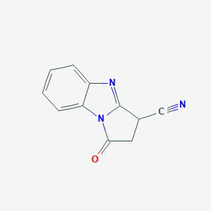 molecular formula C11H7N3O B063499 1-Oxo-2,3-dihydropyrrolo[1,2-a]benzimidazole-3-carbonitrile CAS No. 173544-01-9