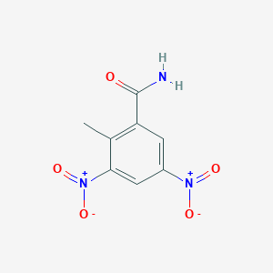 molecular formula C8H7N3O5<br>(NO2)2C6H2(CH3) CONH2<br>C8H7N3O5 B000635 Dinitolmide CAS No. 148-01-6