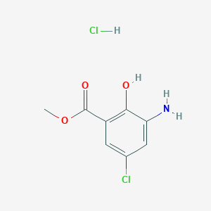 molecular formula C8H9Cl2NO3 B6350326 Methyl 3-amino-5-chloro-2-hydroxybenzoate hydrochloride CAS No. 1158281-64-1