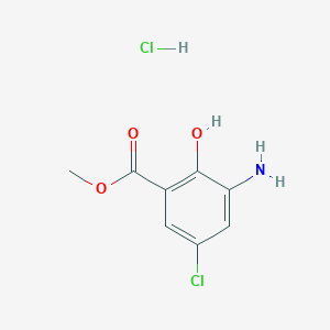 B6350326 Methyl 3-amino-5-chloro-2-hydroxybenzoate hydrochloride;  95% CAS No. 1158281-64-1