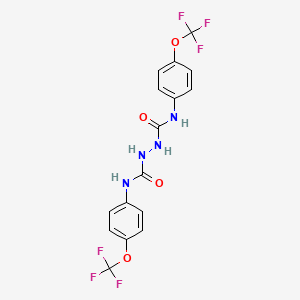 molecular formula C16H12F6N4O4 B6350379 N1,N2-Bis[4-(trifluoromethoxy)phenyl]-1,2-hydrazine dicarboxamide CAS No. 681253-49-6