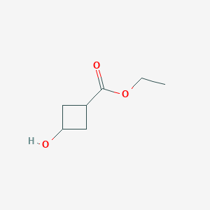molecular formula C7H12O3 B063504 Ethyl 3-hydroxycyclobutanecarboxylate CAS No. 160351-88-2