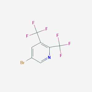 molecular formula C7H2BrF6N B6350413 5-Bromo-2,3-bis-trifluoromethyl-pyridine CAS No. 1246466-78-3