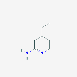 molecular formula C7H14N2 B063505 4-Ethyl-2-piperidinimine CAS No. 165384-45-2