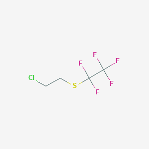 molecular formula C4H4ClF5S B6350504 1-(2-Chloro-ethylsulfanyl)-1,1,2,2, 2-pentafluoro-ethane CAS No. 679-75-4