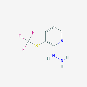 molecular formula C6H6F3N3S B6350543 (3-Trifluoromethylsulfanyl-pyridin-2-yl)-hydrazine CAS No. 1204235-22-2