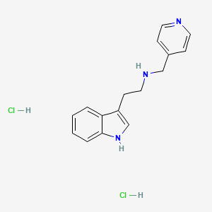 molecular formula C16H19Cl2N3 B6350705 [2-(1H-indol-3-yl)ethyl][(pyridin-4-yl)methyl]amine dihydrochloride CAS No. 1426142-93-9