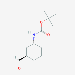 molecular formula C12H21NO3 B6350977 tert-butyl N-[(1R,3R)-3-formylcyclohexyl]carbamate CAS No. 2231666-36-5
