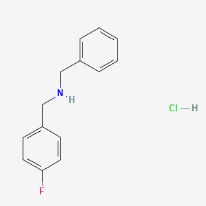 molecular formula C14H15ClFN B6351161 N-Benzyl-1-(4-fluorophenyl)methanamine hydrochloride CAS No. 55097-55-7