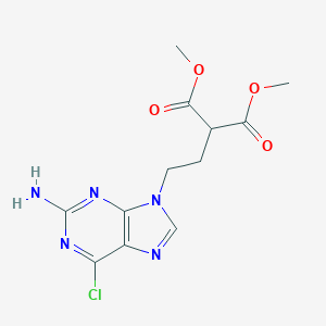 molecular formula C12H14ClN5O4 B063512 Dimethyl 2-(2-(2-amino-6-chloro-9H-purin-9-yl)ethyl)malonate CAS No. 172529-93-0