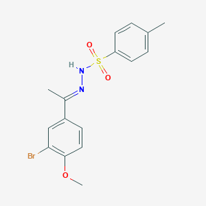 molecular formula C16H17BrN2O3S B6351203 N'-(1-(3-Bromo-4-methoxyphenyl)ethylidene)-4-methylbenzenesulfonohydrazide CAS No. 2484905-98-6