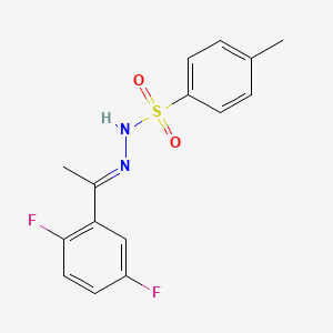 molecular formula C15H14F2N2O2S B6351228 N-[(E)-1-(2,5-difluorophenyl)ethylideneamino]-4-methylbenzenesulfonamide CAS No. 1931949-99-3