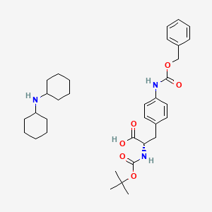 molecular formula C34H49N3O6 B6351230 N-cyclohexylcyclohexanamine;(2S)-2-[(2-methylpropan-2-yl)oxycarbonylamino]-3-[4-(phenylmethoxycarbonylamino)phenyl]propanoic acid CAS No. 74569-49-6