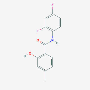 molecular formula C14H11F2NO2 B6351256 N-(2,4-difluorophenyl)-2-hydroxy-4-methylbenzamide CAS No. 1019438-42-6