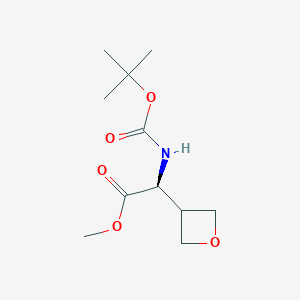 molecular formula C11H19NO5 B6351378 methyl (2S)-2-(tert-butoxycarbonylamino)-2-(oxetan-3-yl)acetate CAS No. 2089671-19-0