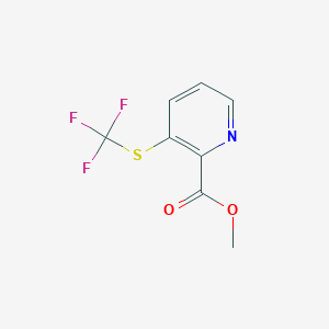 molecular formula C8H6F3NO2S B6351428 Methyl 3-(trifluoromethylsulfanyl)pyridine-2-carboxylate CAS No. 1204234-40-1