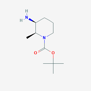 molecular formula C11H22N2O2 B6351739 tert-Butyl (2S,3S)-3-amino-2-methylpiperidine-1-carboxylate CAS No. 1932344-15-4