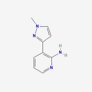 molecular formula C9H10N4 B6351829 3-(1-Methyl-1H-pyrazol-3-yl)pyridin-2-amine CAS No. 1368171-75-8