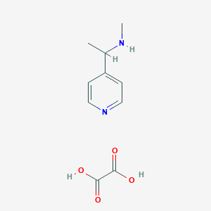molecular formula C10H14N2O4 B6351859 N-methyl-1-pyridin-4-ylethanamine;oxalic acid CAS No. 1260871-16-6