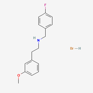 molecular formula C16H19BrFNO B6351891 N-(4-fluorobenzyl)-2-(3-methoxyphenyl)ethanamine hydrobromide CAS No. 1609407-04-6