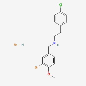 molecular formula C16H18Br2ClNO B6351910 N-(3-bromo-4-methoxybenzyl)-2-(4-chlorophenyl)ethanamine hydrobromide CAS No. 1609403-93-1