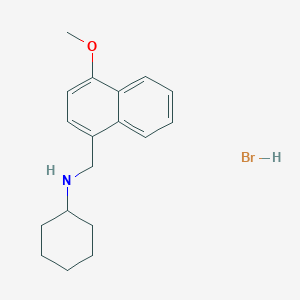 molecular formula C18H24BrNO B6351914 N-[(4-methoxy-1-naphthyl)methyl]cyclohexanamine hydrobromide CAS No. 1609403-98-6