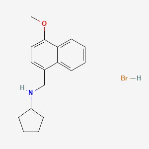 molecular formula C17H22BrNO B6351918 N-[(4-methoxy-1-naphthyl)methyl]cyclopentanamine hydrobromide CAS No. 1983847-85-3
