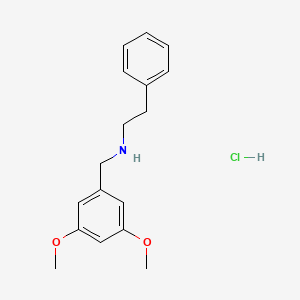molecular formula C17H22ClNO2 B6351946 N-(3,5-Dimethoxybenzyl)-2-phenylethanamine hydrochloride CAS No. 77775-70-3