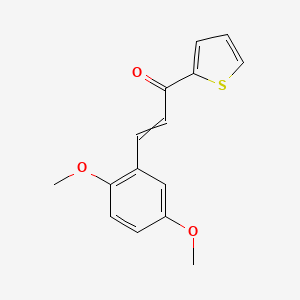 molecular formula C15H14O3S B6352012 3-(2,5-Dimethoxyphenyl)-1-thiophen-2-ylprop-2-en-1-one CAS No. 364754-41-6