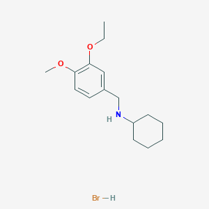 molecular formula C16H26BrNO2 B6352029 N-(3-ethoxy-4-methoxybenzyl)cyclohexanamine hydrobromide CAS No. 1609408-87-8