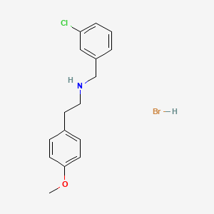 molecular formula C16H19BrClNO B6352101 N-(3-chlorobenzyl)-2-(4-methoxyphenyl)ethanamine hydrobromide CAS No. 1609396-48-6