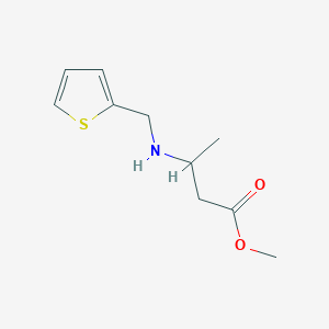 molecular formula C10H15NO2S B6352287 methyl 3-{[(thiophen-2-yl)methyl]amino}butanoate CAS No. 1155159-92-4