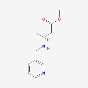 molecular formula C11H16N2O2 B6352299 Methyl 3-{[(pyridin-3-yl)methyl]amino}butanoate CAS No. 33611-50-6