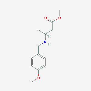 molecular formula C13H19NO3 B6352350 Methyl 3-{[(4-methoxyphenyl)methyl]amino}butanoate CAS No. 916759-31-4