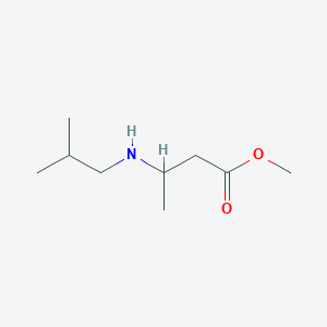 molecular formula C9H19NO2 B6352392 Methyl 3-[(2-methylpropyl)amino]butanoate CAS No. 168209-19-6