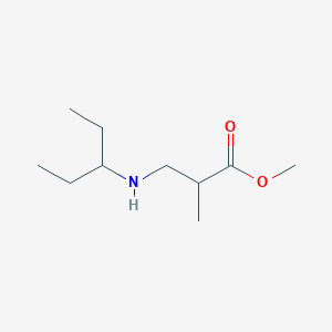 molecular formula C10H21NO2 B6352529 Methyl 2-methyl-3-[(pentan-3-yl)amino]propanoate CAS No. 1154918-13-4