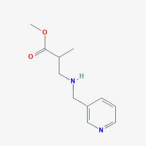 molecular formula C11H16N2O2 B6352564 methyl 2-methyl-3-{[(pyridin-3-yl)methyl]amino}propanoate CAS No. 33611-49-3