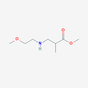 molecular formula C8H17NO3 B6352589 Methyl 3-[(2-methoxyethyl)amino]-2-methylpropanoate CAS No. 1154153-86-2