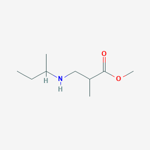 molecular formula C9H19NO2 B6352594 Methyl 3-[(butan-2-yl)amino]-2-methylpropanoate CAS No. 53118-64-2