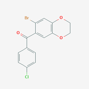 (7-Bromo-2,3-Dihydro-1,4-Benzodioxin-6-Yl)(4-Chlorophenyl)Methanone
