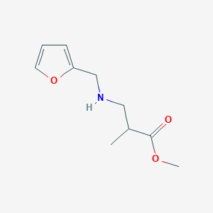 molecular formula C10H15NO3 B6352600 methyl 3-{[(furan-2-yl)methyl]amino}-2-methylpropanoate CAS No. 100132-38-5