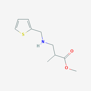molecular formula C10H15NO2S B6352602 methyl 2-methyl-3-{[(thiophen-2-yl)methyl]amino}propanoate CAS No. 1154916-37-6