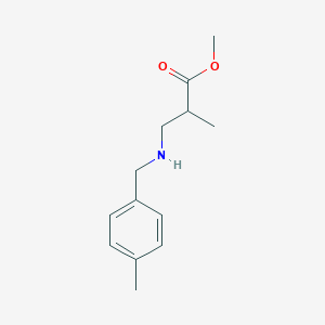 molecular formula C13H19NO2 B6352606 Methyl 2-methyl-3-{[(4-methylphenyl)methyl]amino}propanoate CAS No. 1154155-62-0